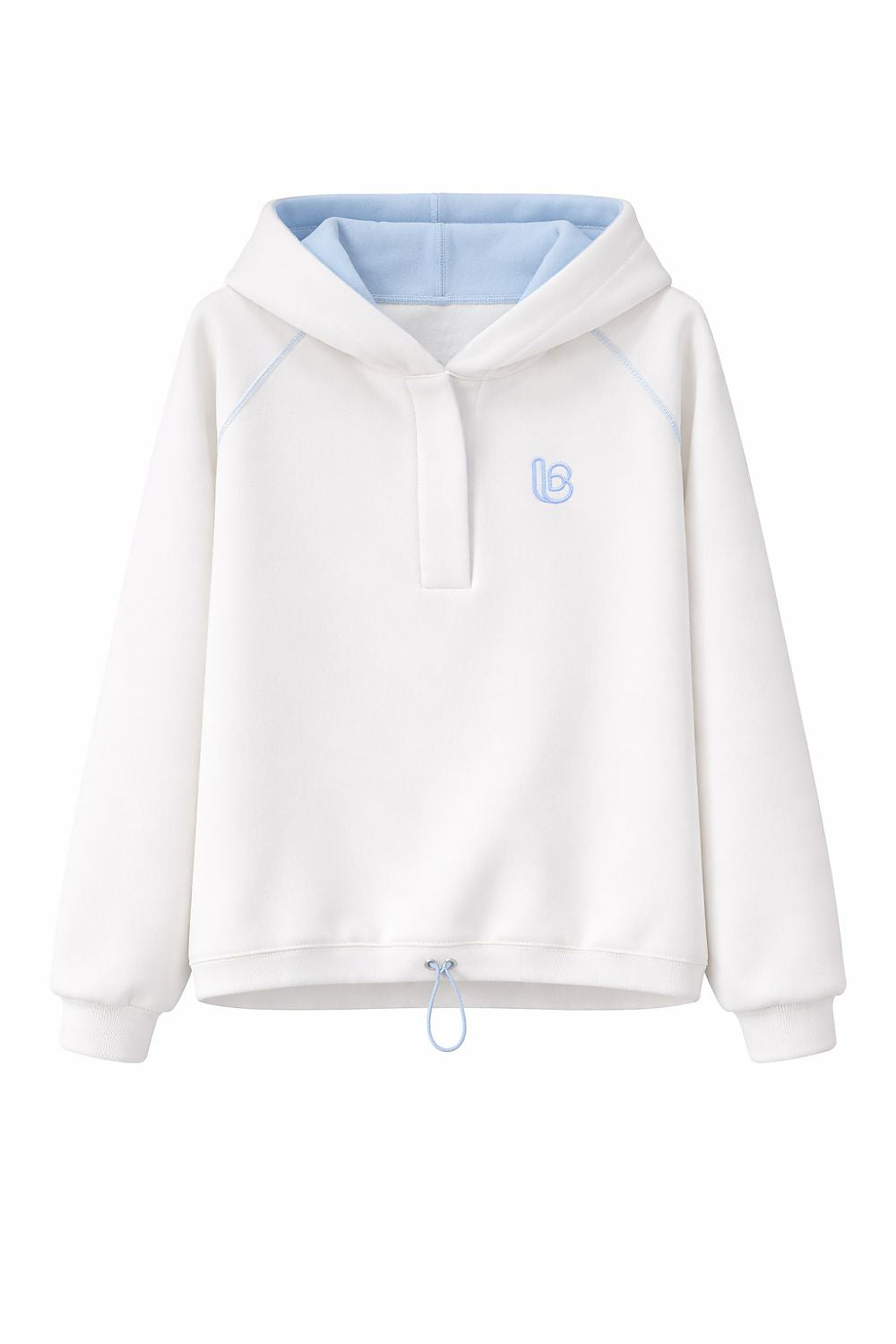 Women's hoodie beige second shade styled view
