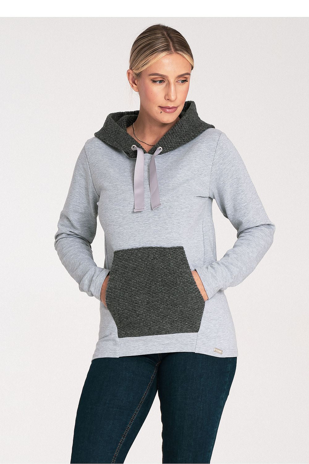 Women's Hoodie Color Block Kangaroo Pocket Cotton – Hoodie | GUOCALI
