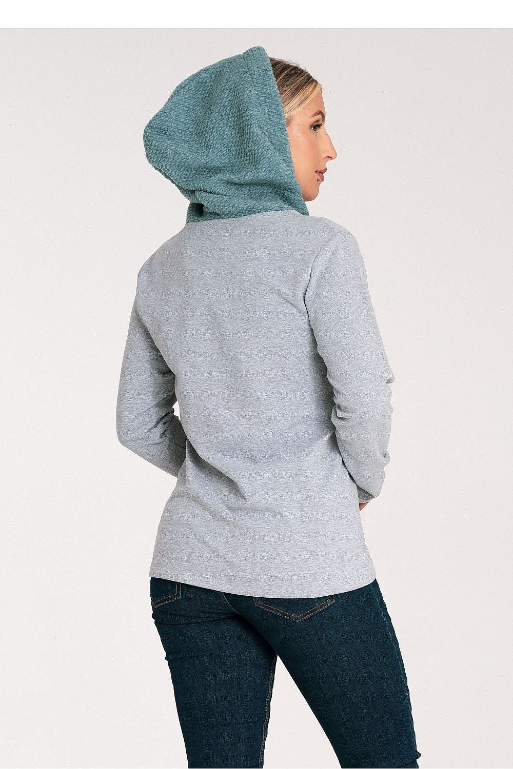 Women's Hoodie Color Block Kangaroo Pocket Cotton – Hoodie | GUOCALI – view 6