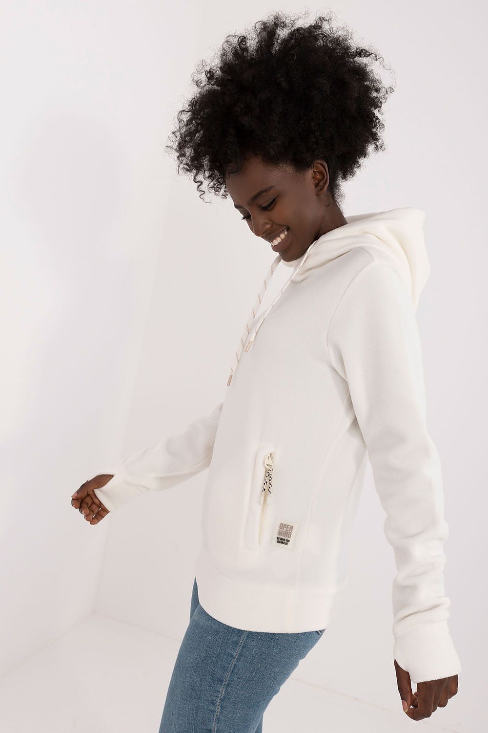Women's Hoodie Drawstring Hood Zip Pockets Insulated – Hoodie | GUOCALI – view 2