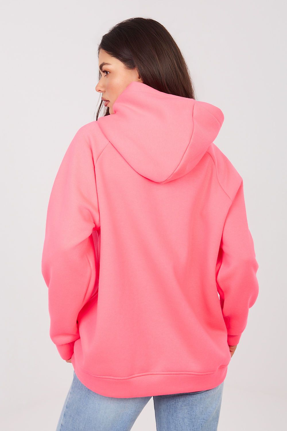Women's hoodie pink pullover casual view
