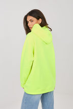 Women's hoodie yellow kangaroo pocket side view