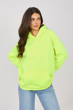 Women's hoodie yellow pullover casual view