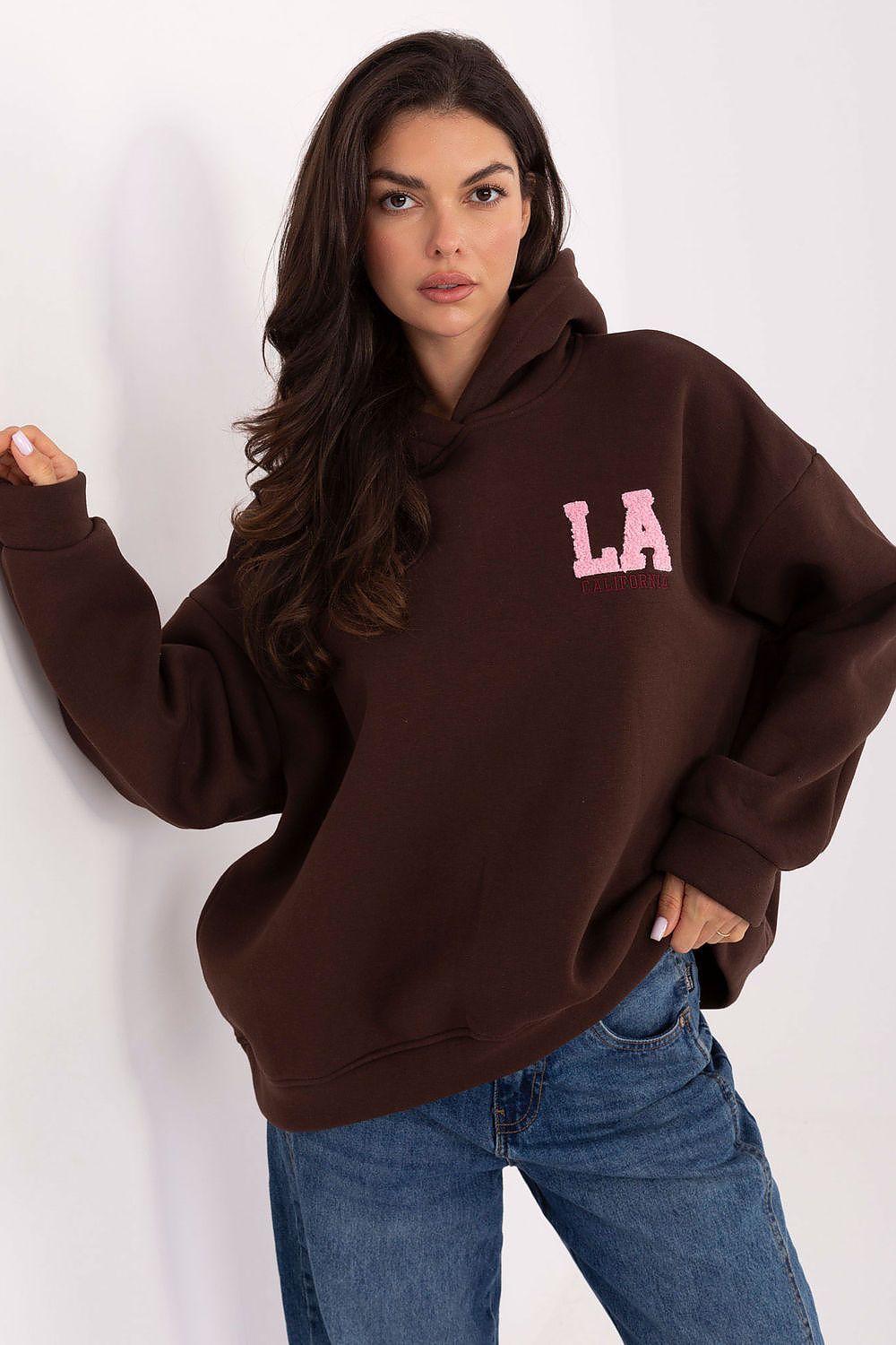 Women's Hoodie Embroidered Lettering Lined Loose Fit – Hoodie | GUOCALI