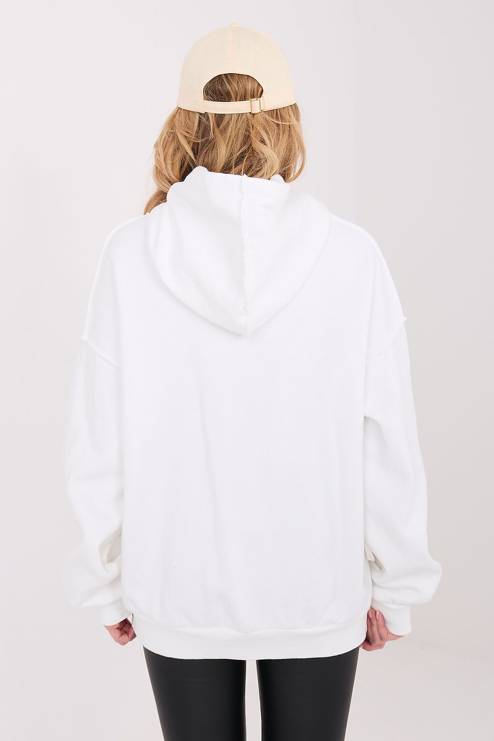 Women's hoodie beige casual look