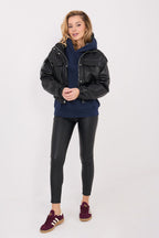 Women's hoodie navy with hood alternate view