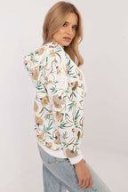 Women's hoodie beige with hood alternate view