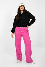 Women's hoodie black decorative back embroidery view