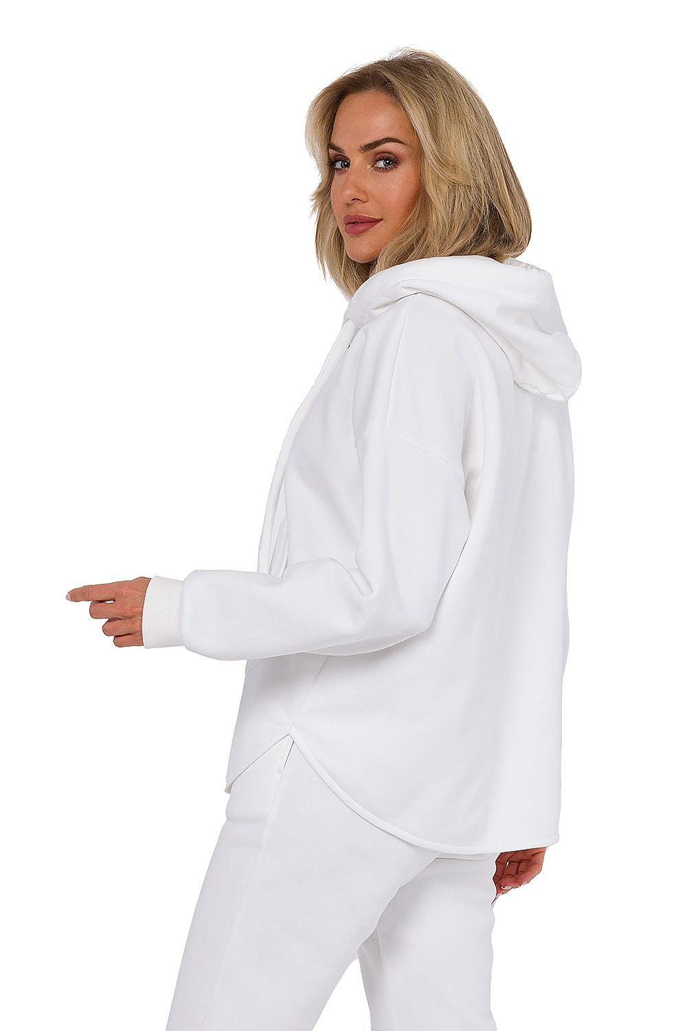 Women's Hoodie Full-Zip Kangaroo Pocket Cotton Blend – Hoodie | GUOCALI – view 3