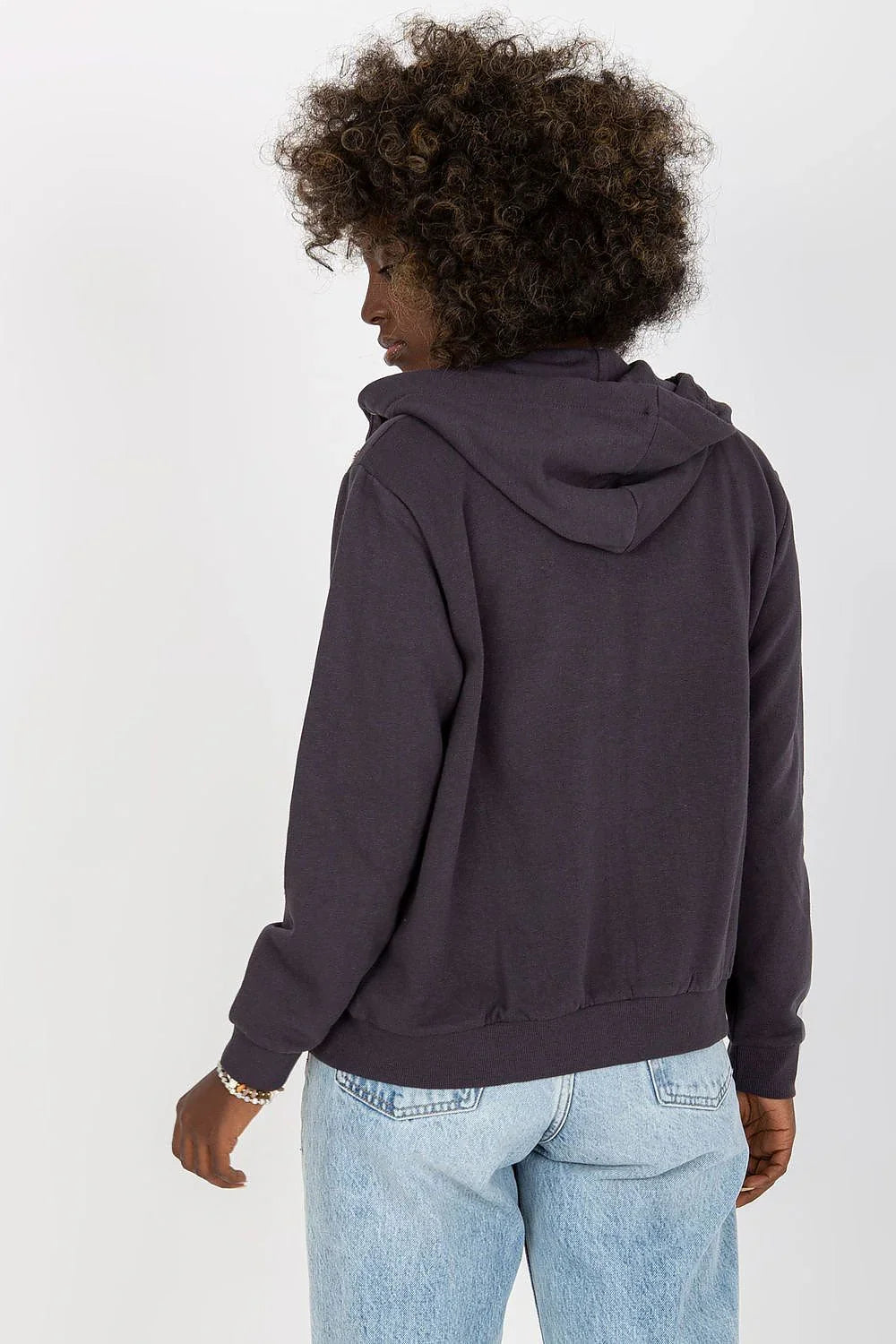 Women's hoodie Full Zip Regular Fit Split Pockets Cotton Blend – view 3