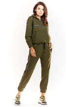 Women's hoodie Half Zip Kangaroo Pocket Regular Fit Waist Length – view 2