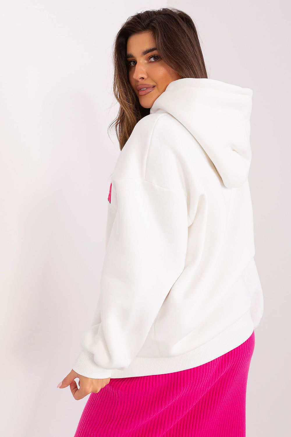 Women's hoodie beige insulated casual look