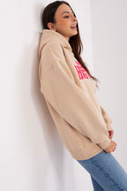 Women's Hoodie Letter Print Insulated Cotton Blend – Hoodie | GUOCALI – view 5