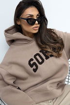 Women's Hoodie Logo Print Regular Fit Cotton Blend – Hoodie | GUOCALI – view 12