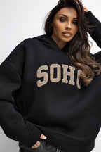 Women's Hoodie Logo Print Regular Fit Cotton Blend – Hoodie | GUOCALI – view 16