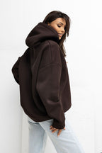 Women's Hoodie Logo Print Regular Fit Cotton Blend – Hoodie | GUOCALI – view 19