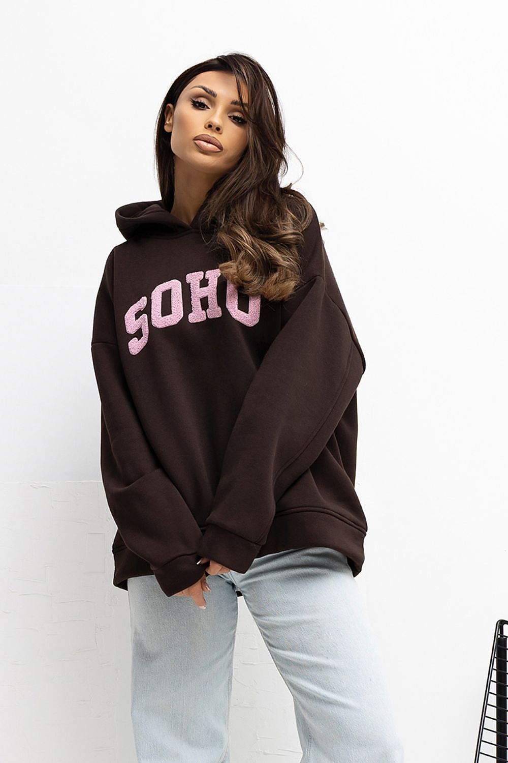 Women's Hoodie Logo Print Regular Fit Cotton Blend – Hoodie | GUOCALI – view 21