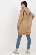 Women's hoodie beige casual look