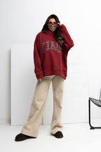 Women's Hoodie Oversized Embroidered Lettering Cotton Blend – Hoodie | GUOCALI – view 11