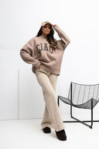 Women's Hoodie Oversized Embroidered Lettering Cotton Blend – Hoodie | GUOCALI – view 5