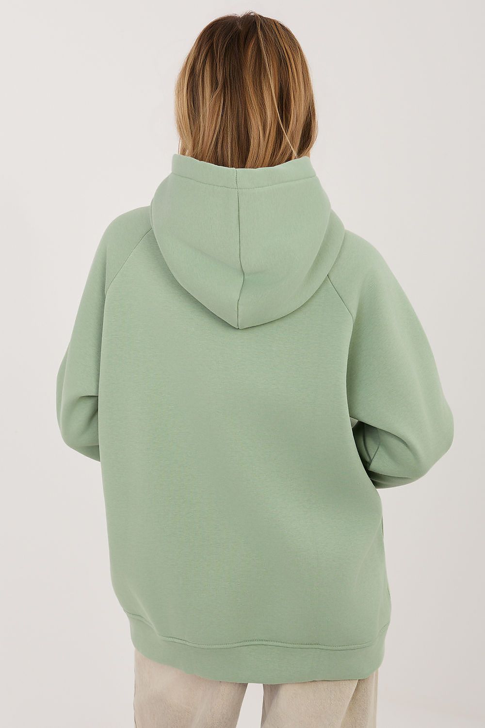 Women's hoodie green streetwear casual view