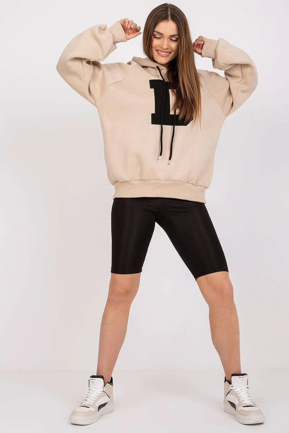 Women's Hoodie Oversized Raglan Sleeve Logo Pullover – Hoodie | GUOCALI – view 30