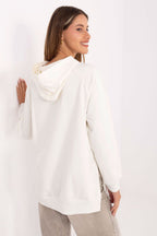Women's hoodie beige everyday outfit view