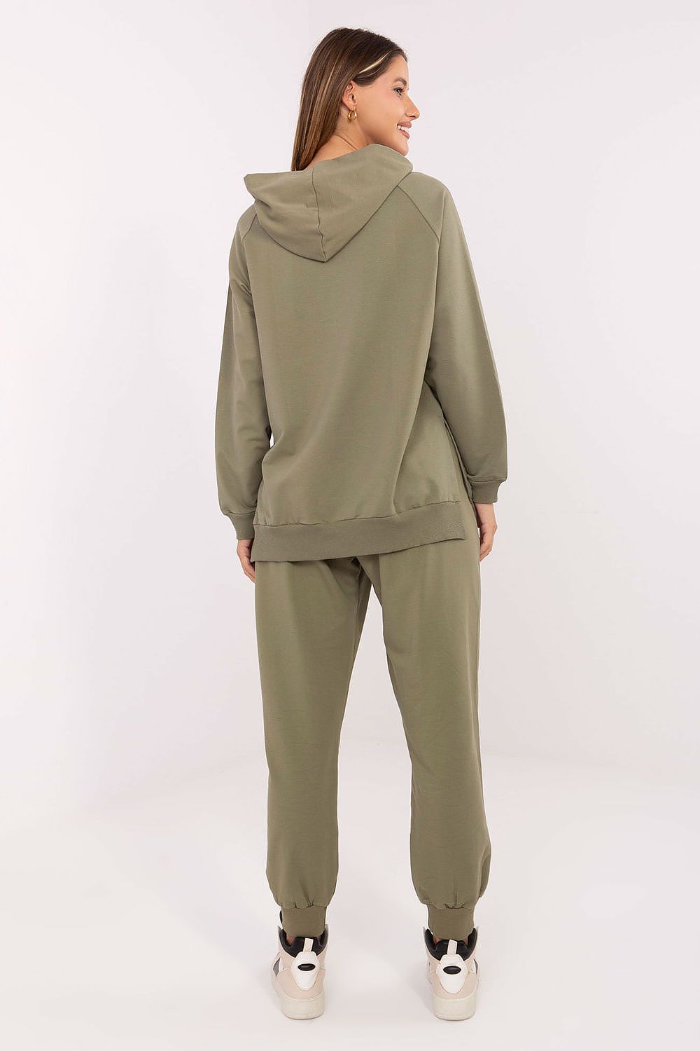 Women's hoodie green casual look