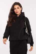 Women's hoodie black everyday outfit view