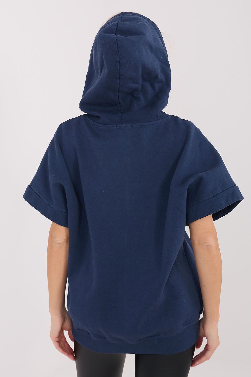 Women's hoodie navy back view