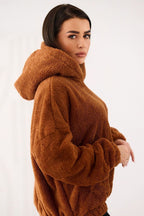 Women's hoodie brown back view