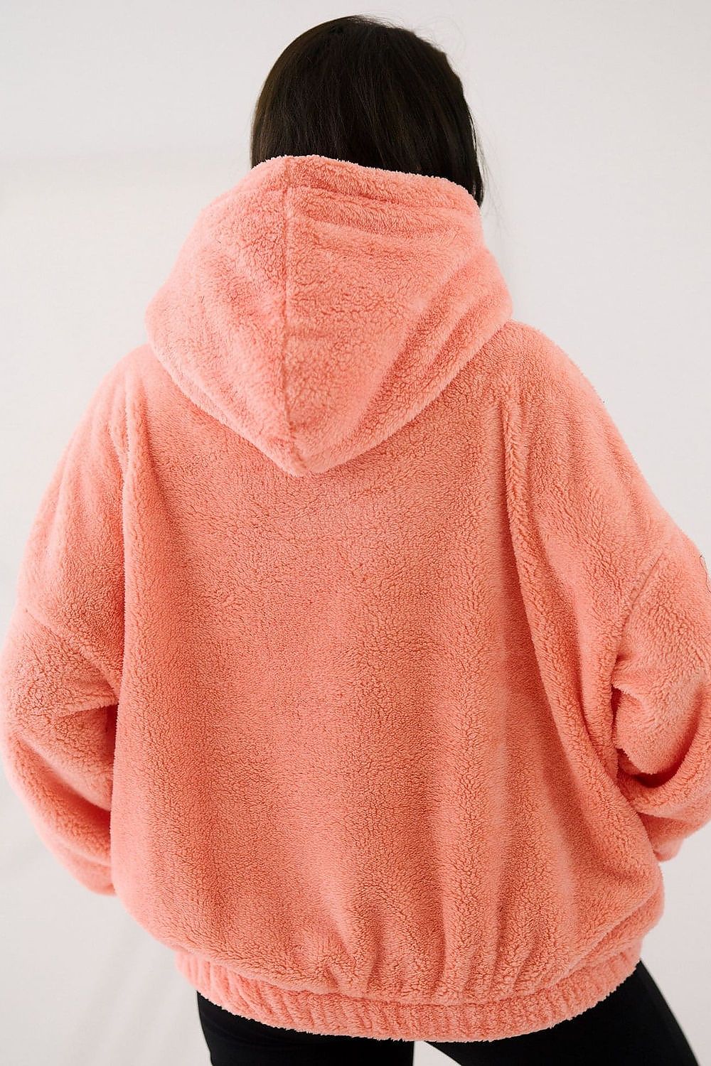 Women's hoodie pink lined winter casual view