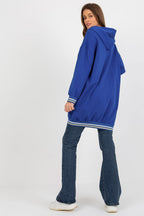 Women's Hoodie Zip-Up Longline Graphic Print Cotton Blend – Hoodie | GUOCALI – view 3
