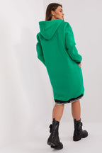 Women's Hoodie Zip-Up Longline High-Low Hem Cotton Blend – Hoodie | GUOCALI – view 15