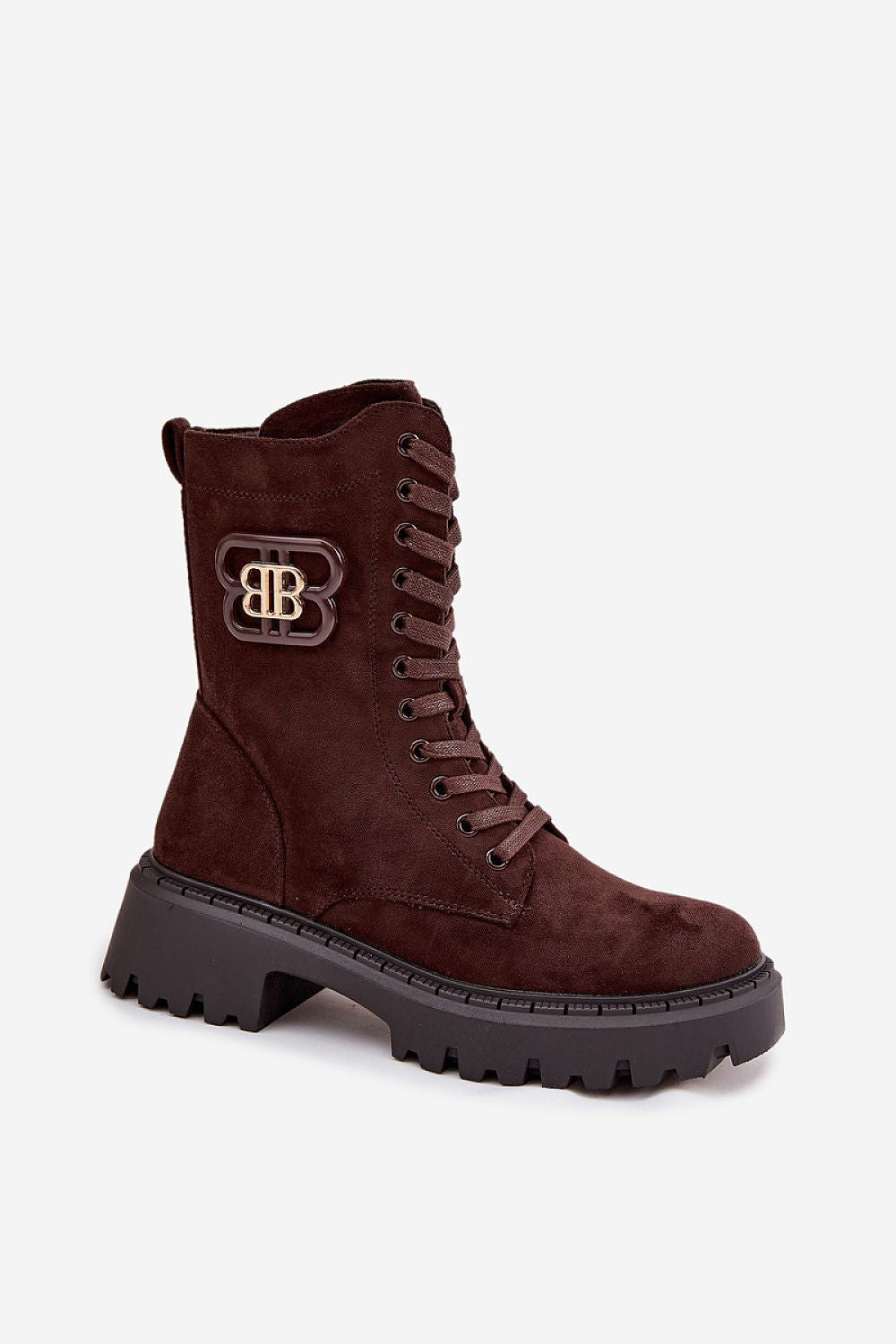 Women's Lace-Up Zip Worker Boots – Boots | GUOCALI – view 2