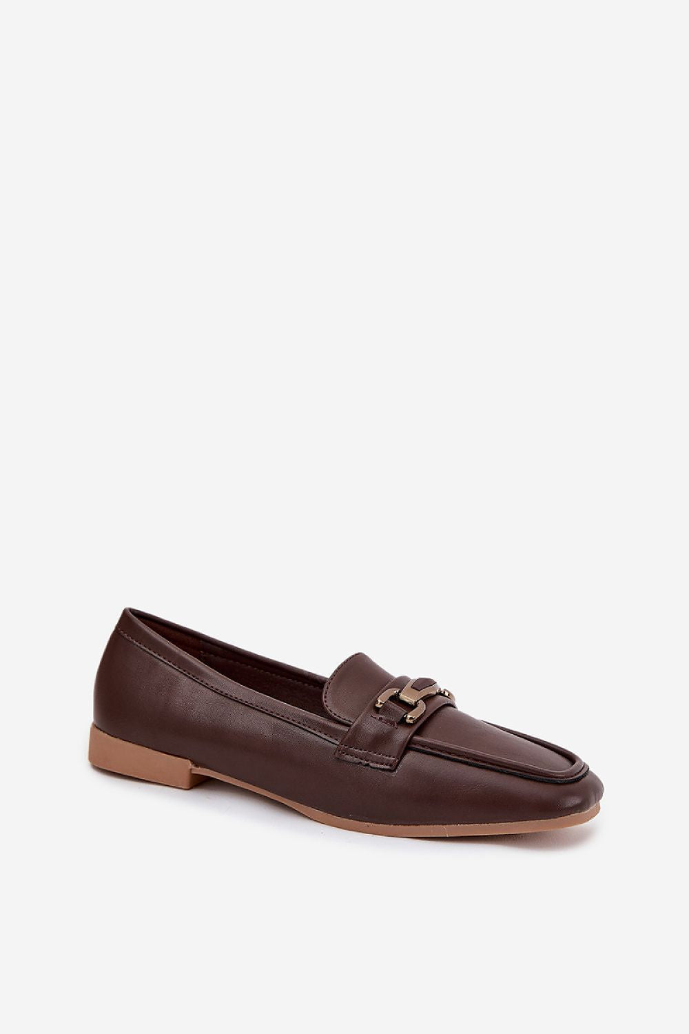 Women's Low-Heel Loafers – Brown – Loafers | GUOCALI – view 2