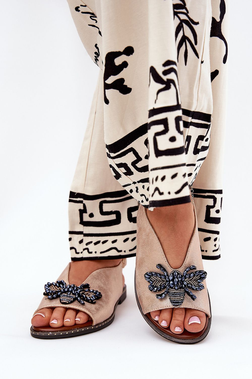 Women's Shiny Flat Sandals – Sandals | GUOCALI