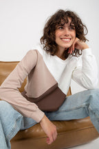 Women's Sweatshirt Color Block Crew Neck Cotton Blend – Sweatshirt | GUOCALI – view 7