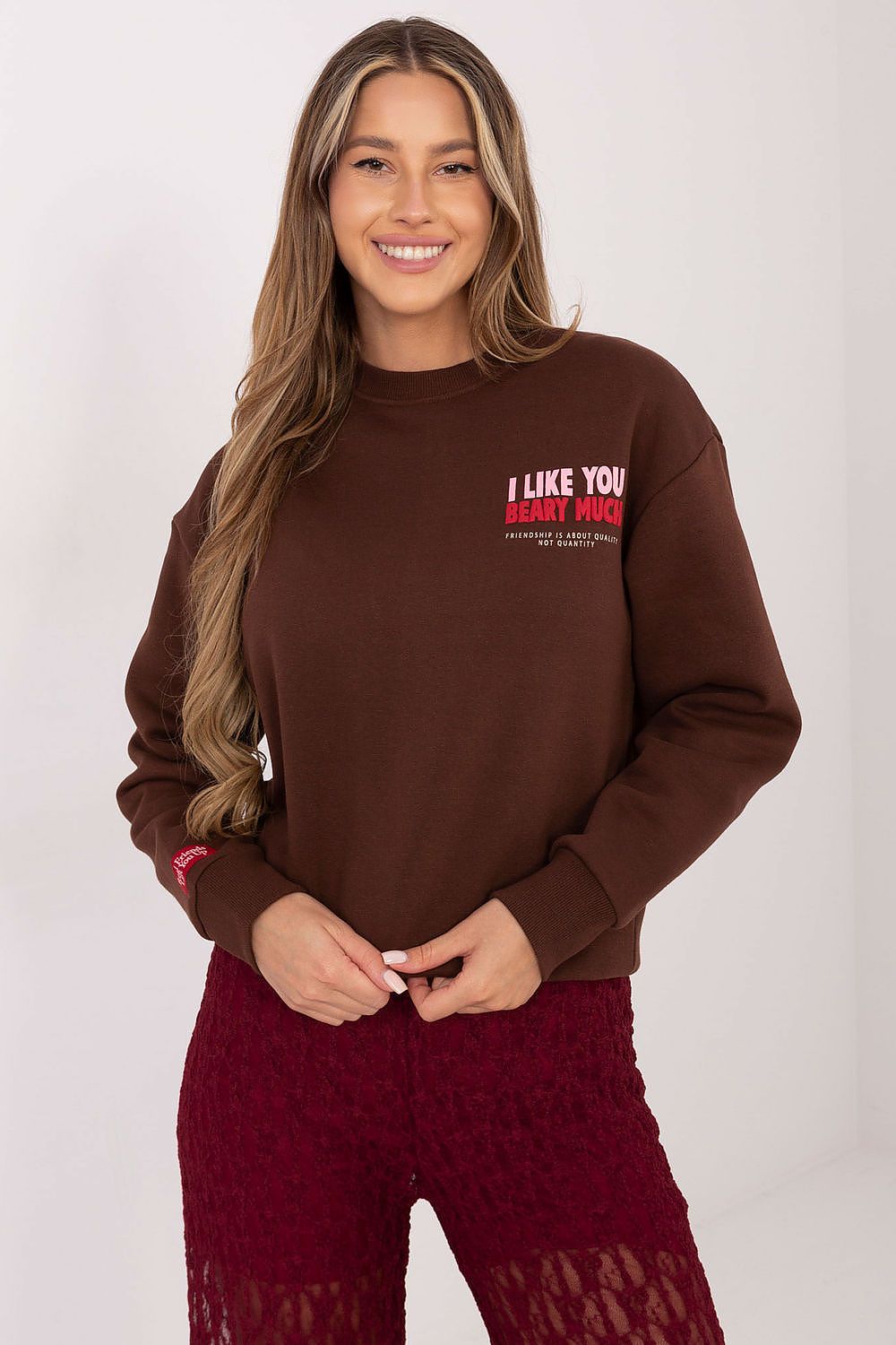 Women's Sweatshirt Crew Neck Back Print Cotton Blend – Sweatshirt | GUOCALI – view 15