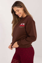Women's Sweatshirt Crew Neck Back Print Cotton Blend – Sweatshirt | GUOCALI – view 16