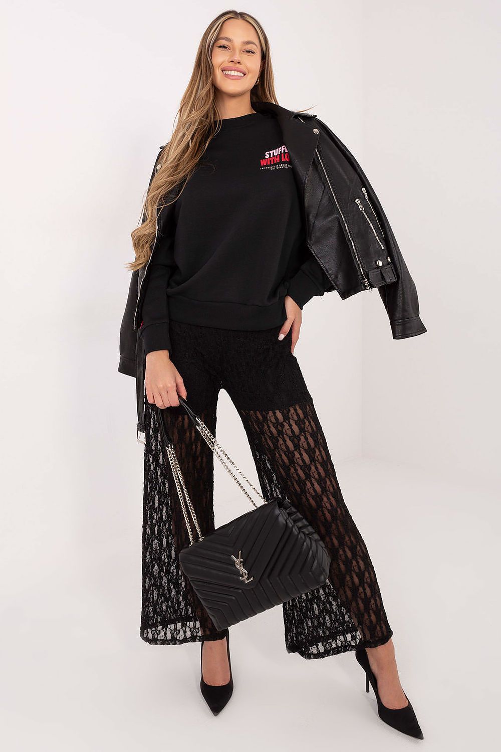 Women's Sweatshirt Crew Neck Back Print Cotton Blend – Sweatshirt | GUOCALI – view 18