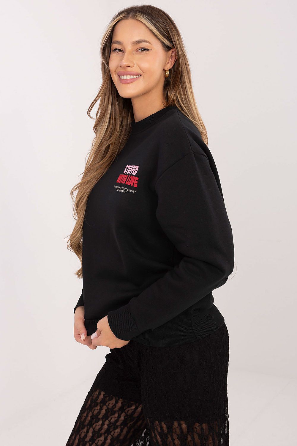 Women's Sweatshirt Crew Neck Back Print Cotton Blend – Sweatshirt | GUOCALI – view 19