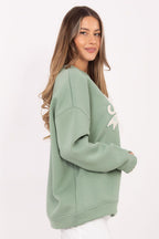 Women's sweatshirt green second shade casual view
