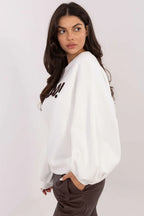 Women's sweatshirt Crew Neck Graphic Waist Length Cotton Stretch – view 10