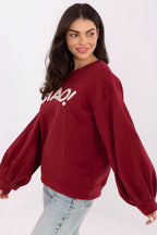 Women's sweatshirt Crew Neck Graphic Waist Length Cotton Stretch – view 15