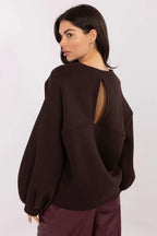 Women's sweatshirt Crew Neck Graphic Waist Length Cotton Stretch – view 3