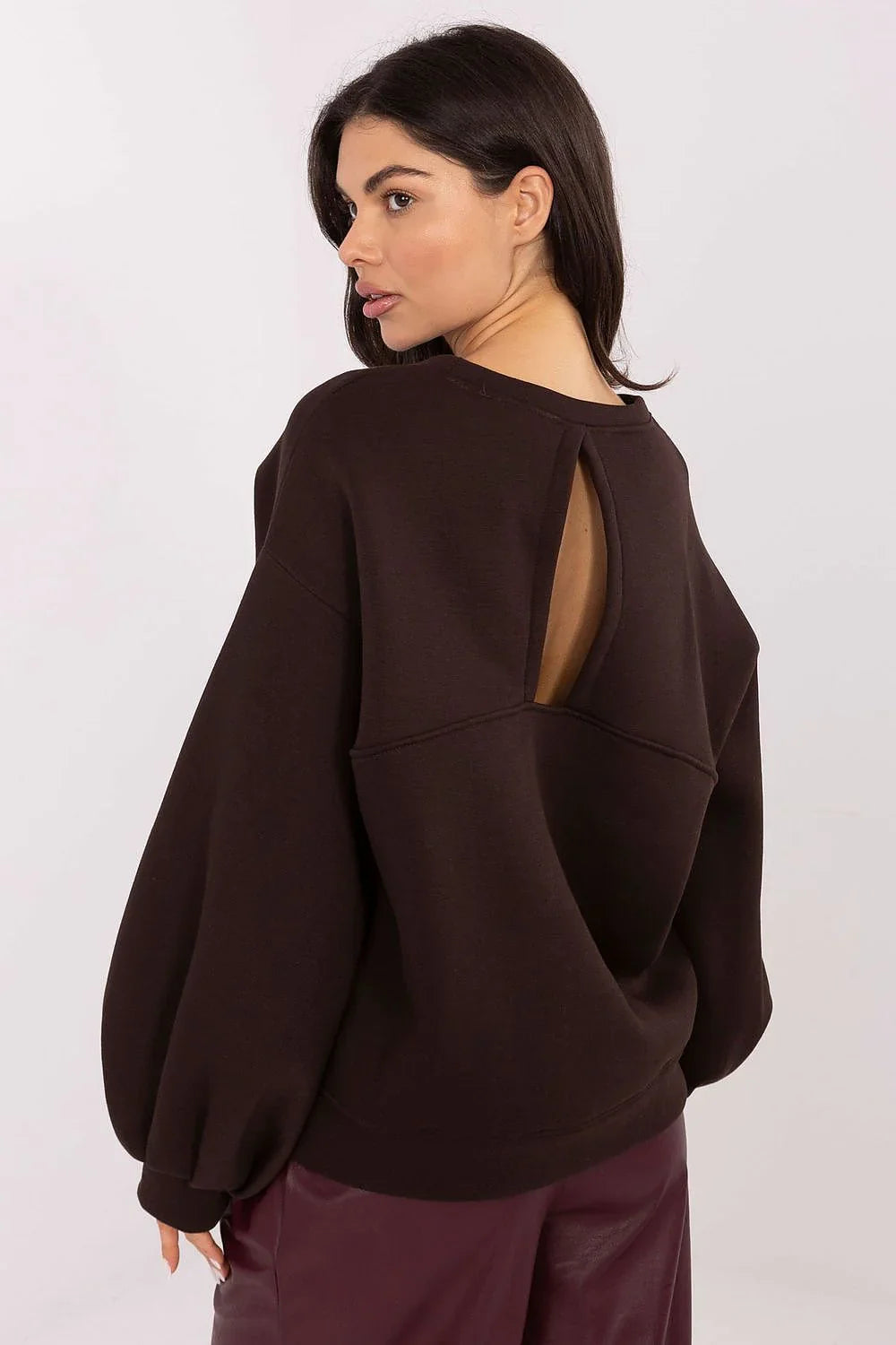 Women's sweatshirt Crew Neck Graphic Waist Length Cotton Stretch – view 3