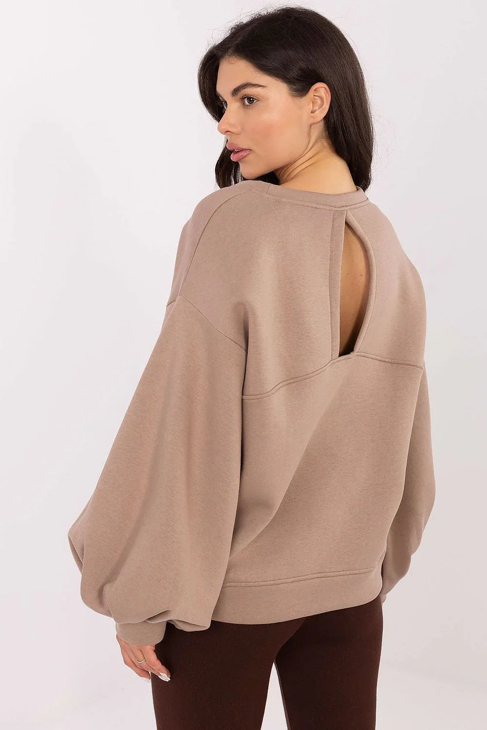 Women's sweatshirt Crew Neck Graphic Waist Length Cotton Stretch – view 7