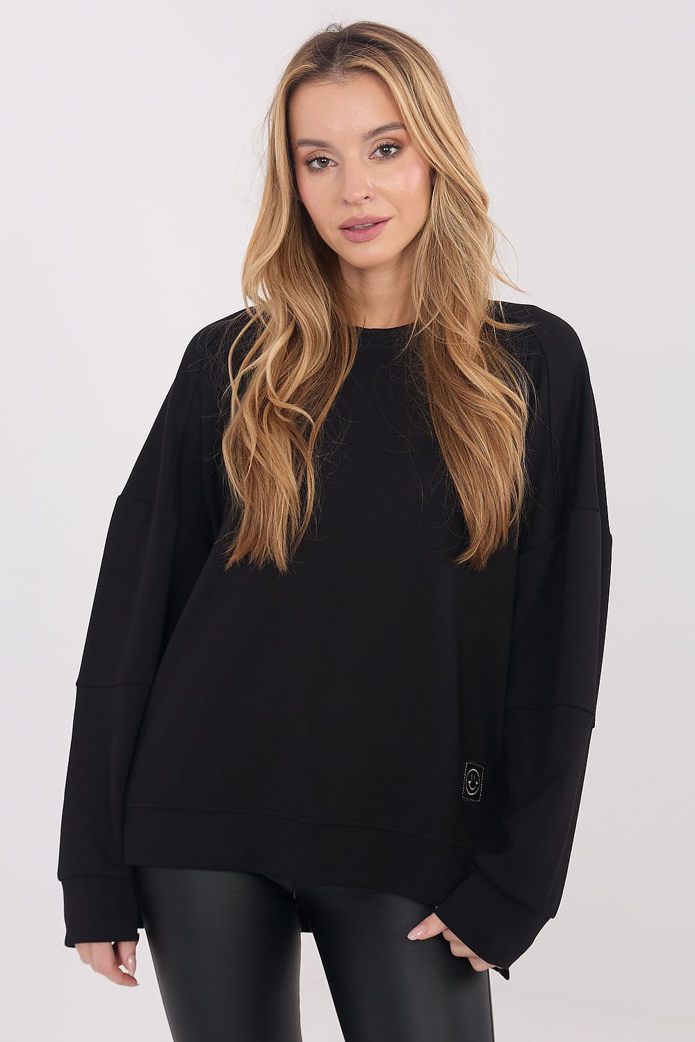 Women's Sweatshirt Crew Neck Loose Fit Viscose Blend – Sweatshirt | GUOCALI