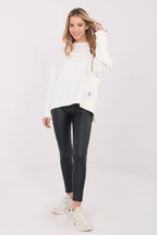 Women's Sweatshirt Crew Neck Loose Fit Viscose Blend – Sweatshirt | GUOCALI – view 5